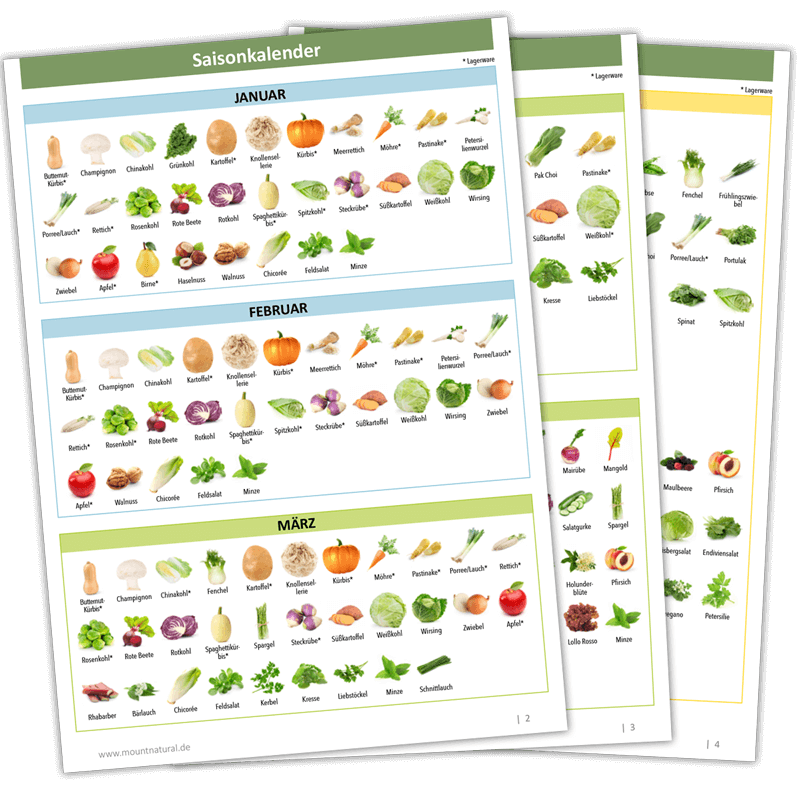 Saisonkalender - Monate